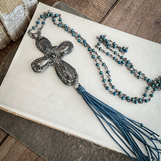 Weathered Cross Necklace