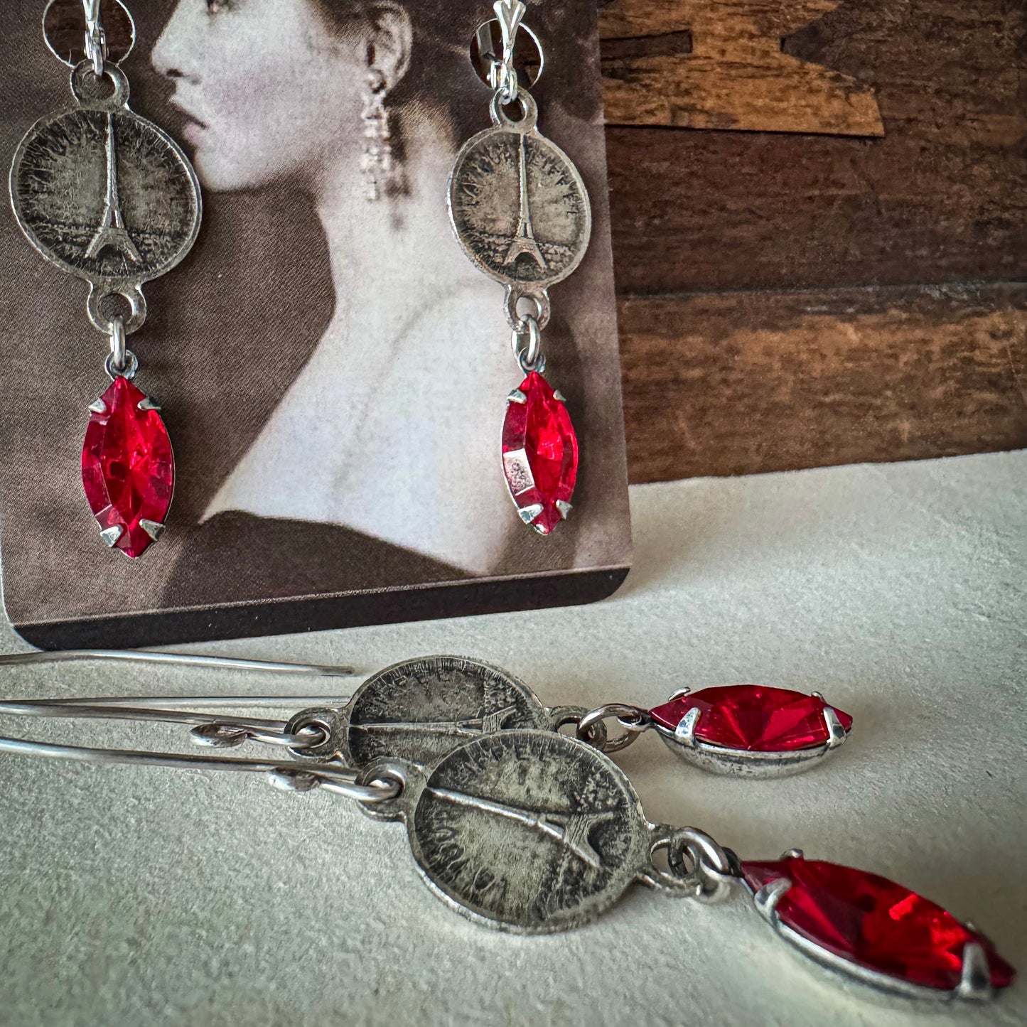 Paris in Scarlet Earrings