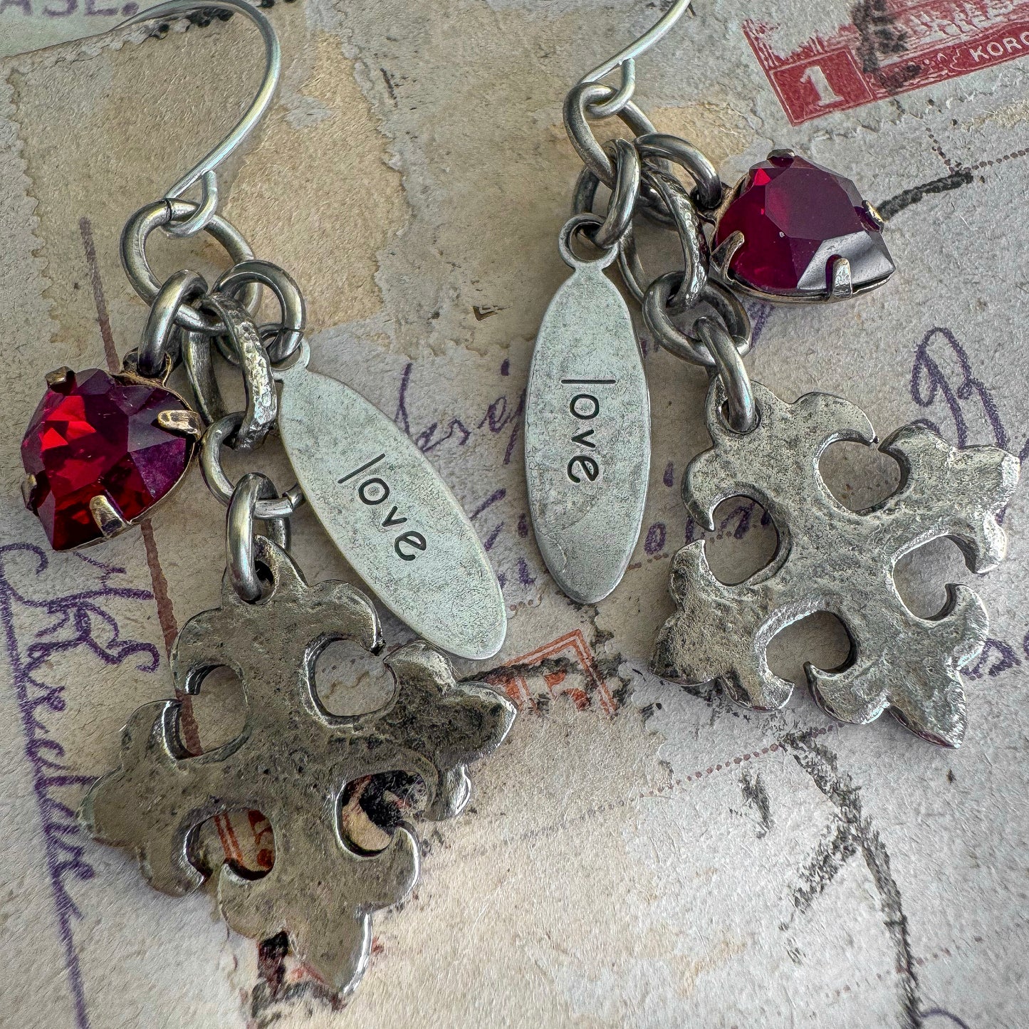 Faith, Love And A little Fire Earrings