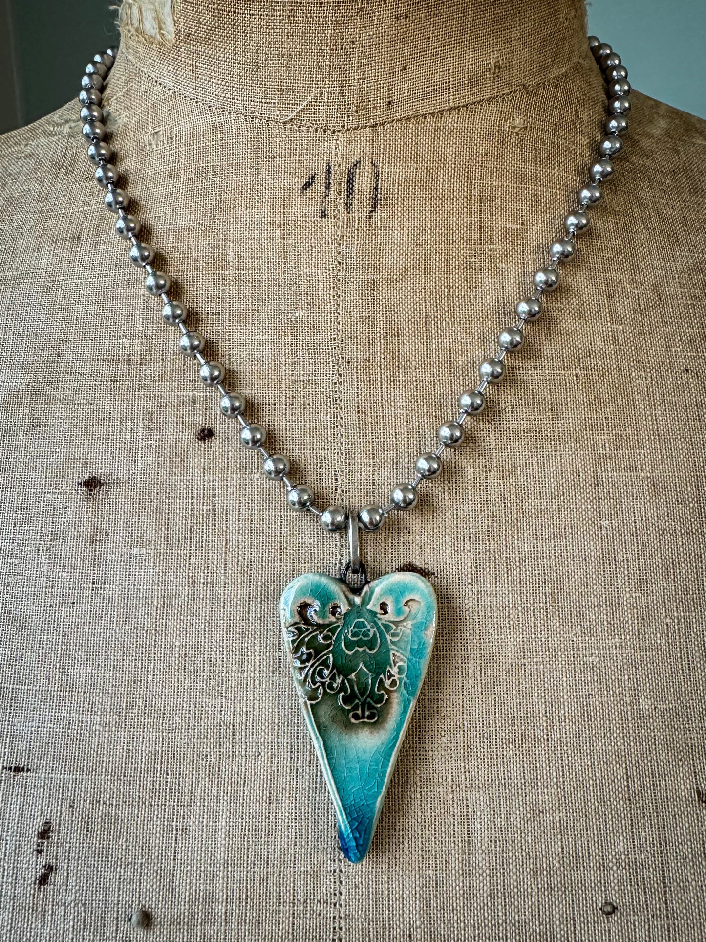 Spring Lace Heart Necklace