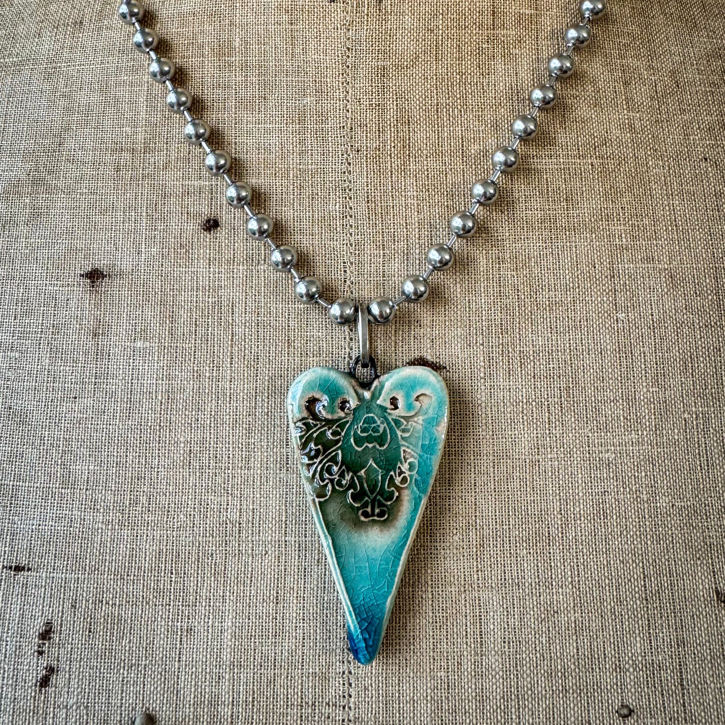 Spring Lace Heart Necklace
