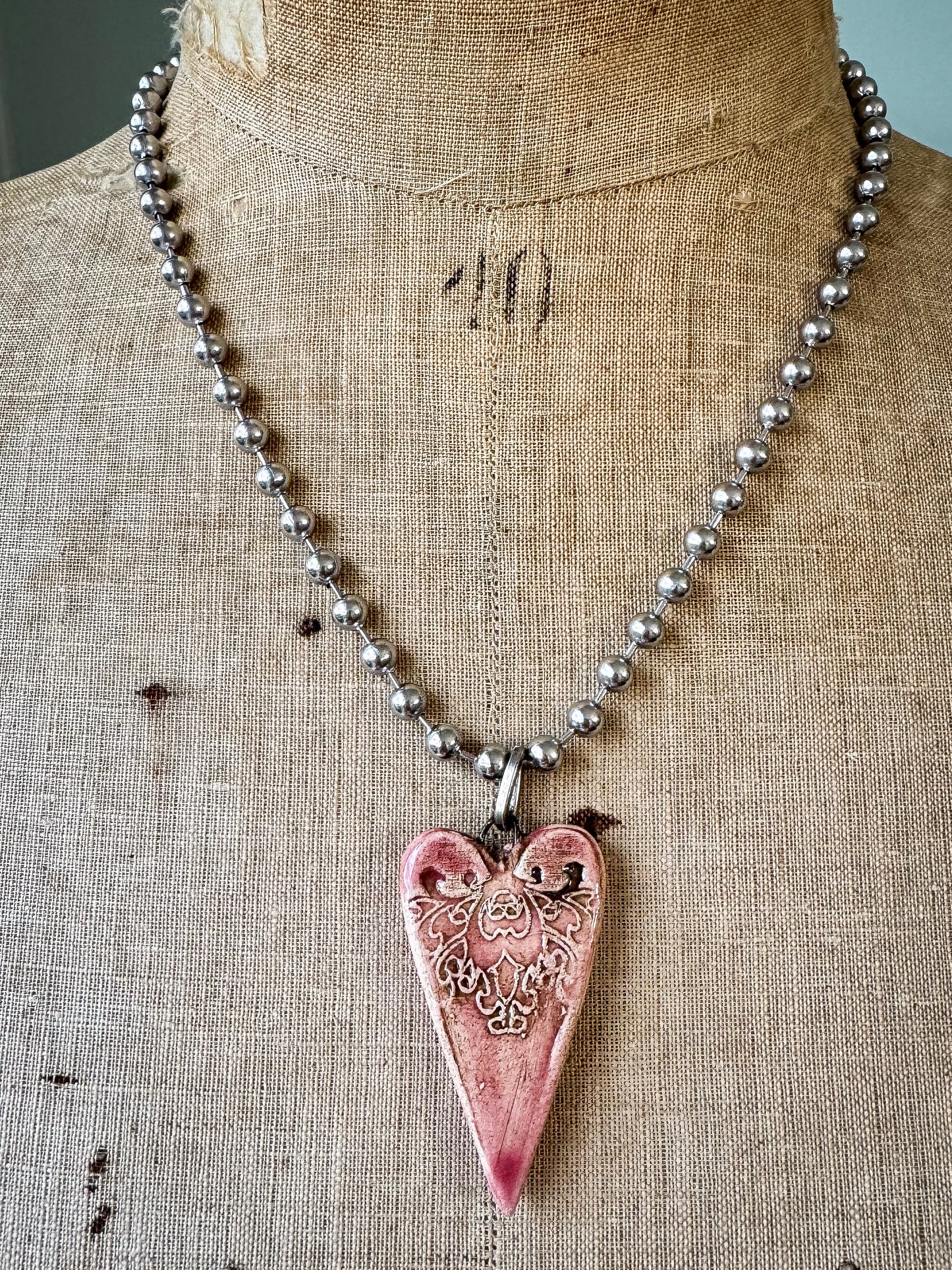 Spring Lace Heart Necklace