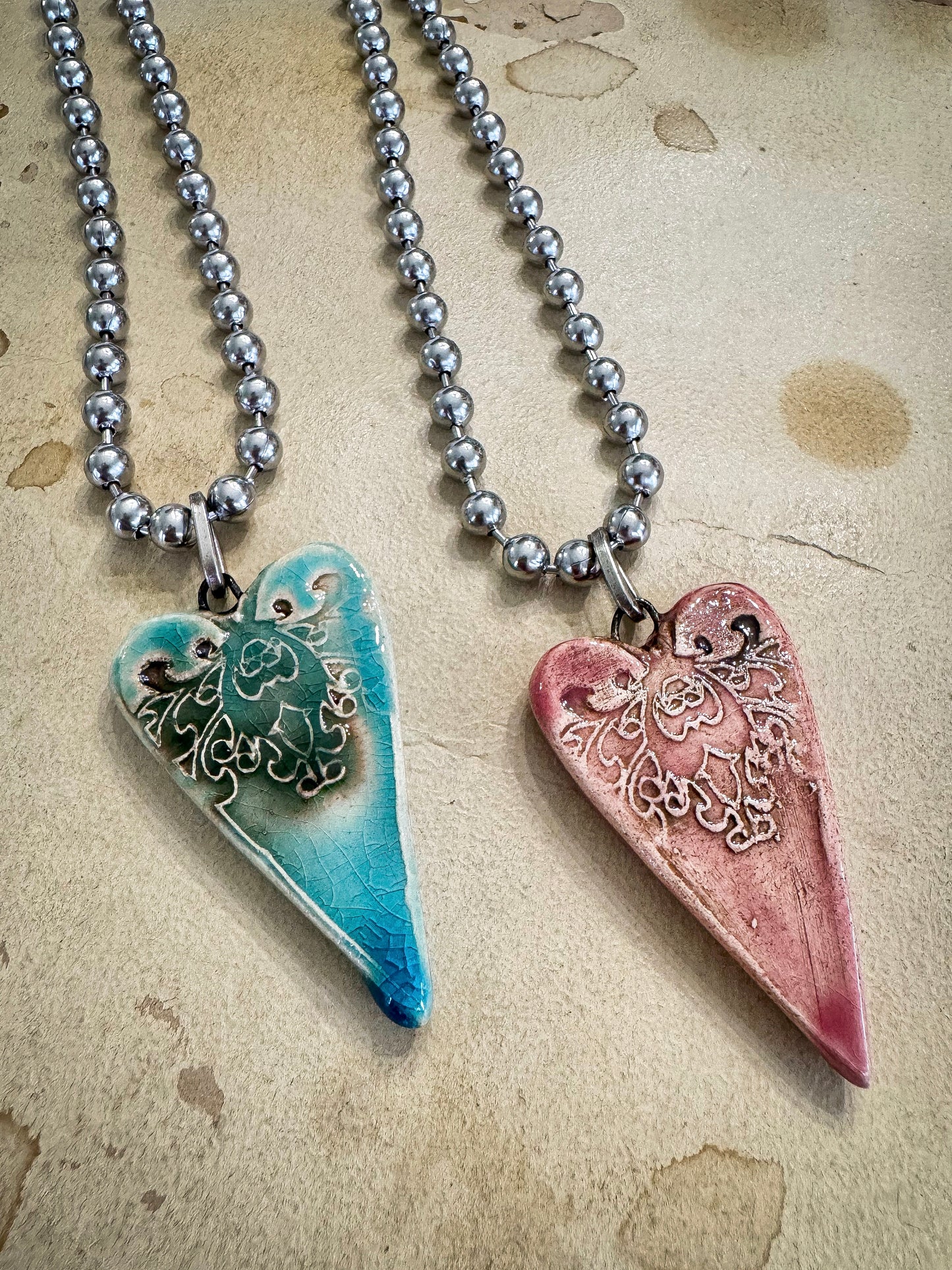 Spring Lace Heart Necklace