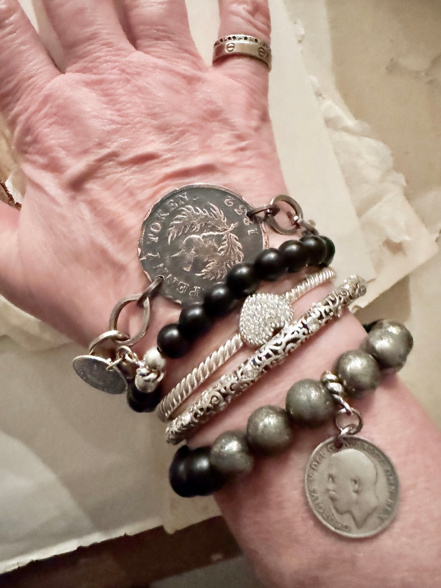Thistle Coin Bracelet
