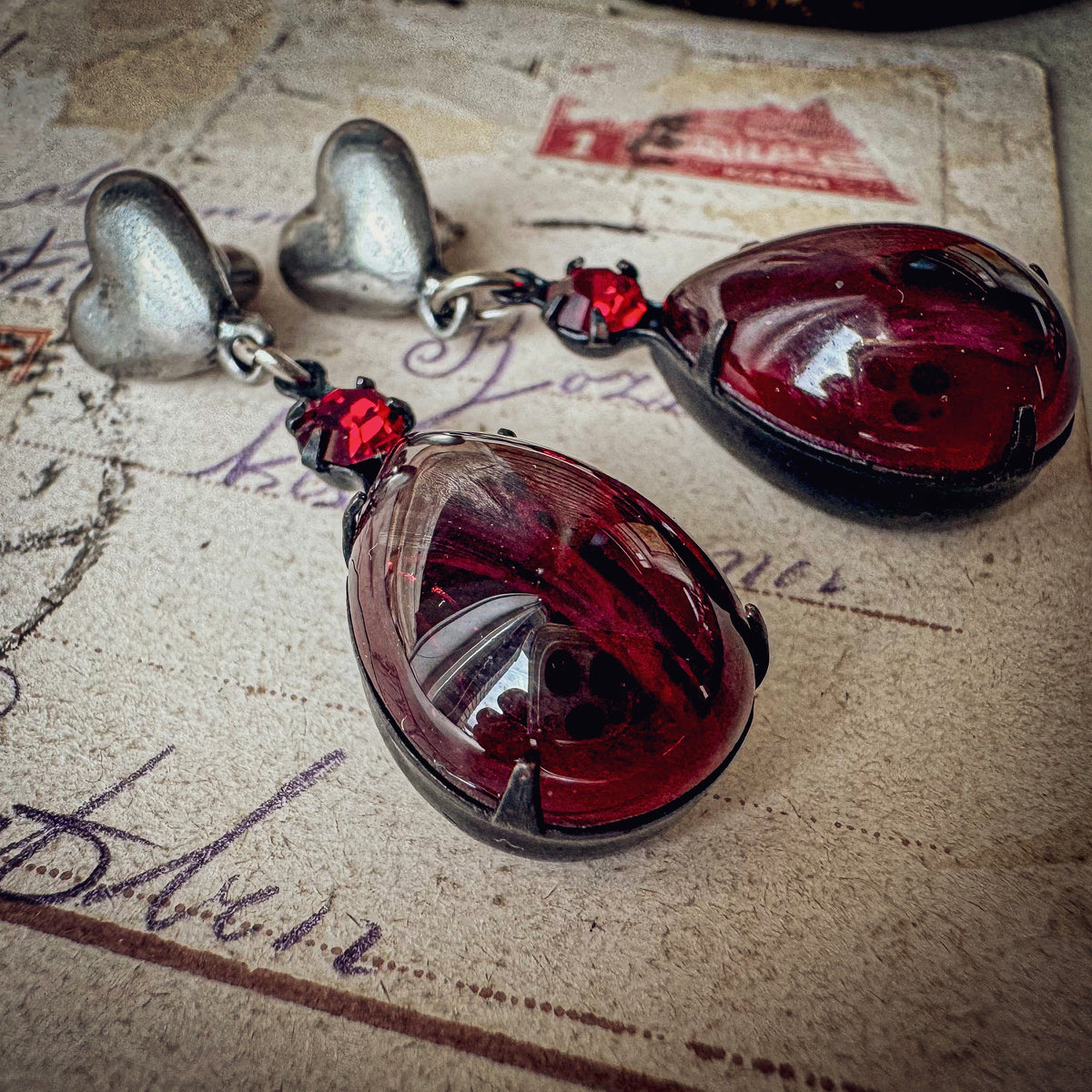 Crimson After Dark Earrings