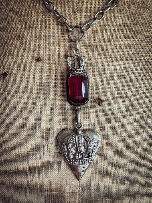 Crowned in Crimson Necklace