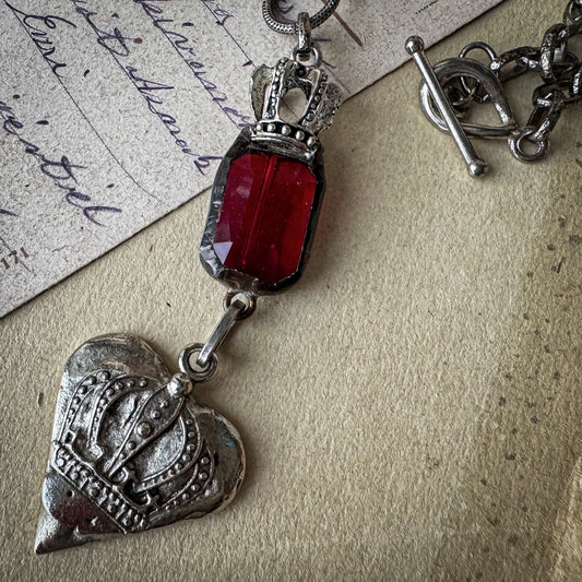 Crowned in Crimson Necklace
