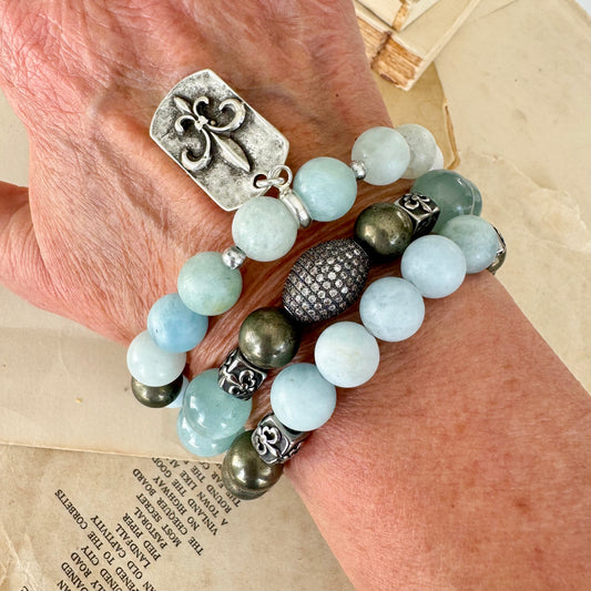 Fleur De Lis Bracelet Set